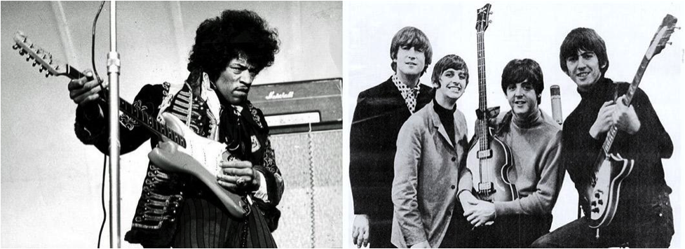 1960s Jimi Hendrix & The Beatles Hairstyles
